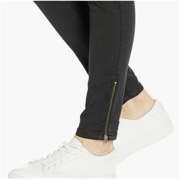 Daily Ritual Black Zip Ankle Slim Fit Jeans Size 12 - Picture 2 of 9